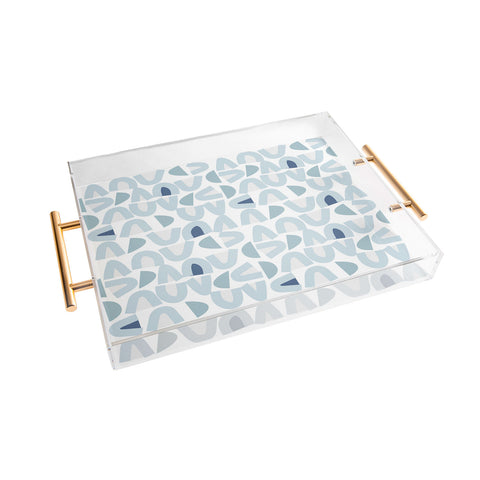 Mirimo Bowy Blue Pattern Acrylic Tray
