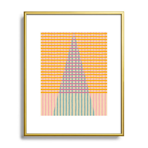 Mirimo Buktu Orange Metal Framed Art Print