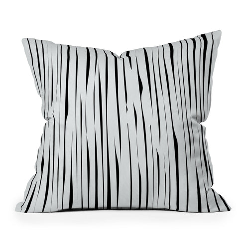 Mirimo Cascade Black on Grey Outdoor Throw Pillow
