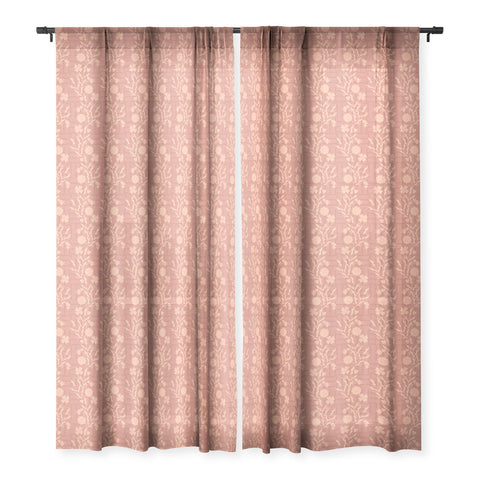 Mirimo Chinois Peach 2 Sheer Window Curtain