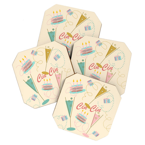 Mirimo Cin Cin Happy Party Coaster Set