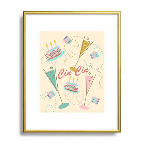 Mirimo Cin Cin Happy Party Metal Framed Art Print