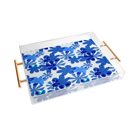 Mirimo Cobalt Blooms Acrylic Tray