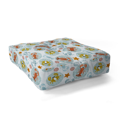 Mirimo Crabs and Lobsters Floor Pillow Square