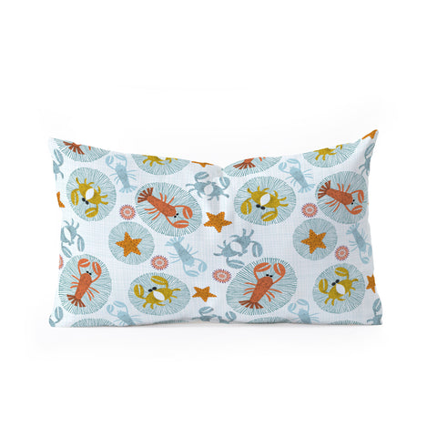 Mirimo Crabs and Lobsters Oblong Throw Pillow