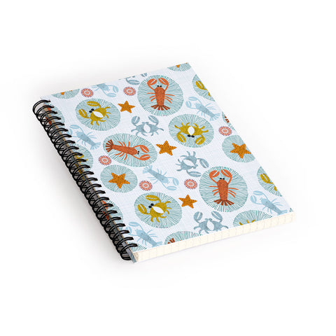 Mirimo Crabs and Lobsters Spiral Notebook