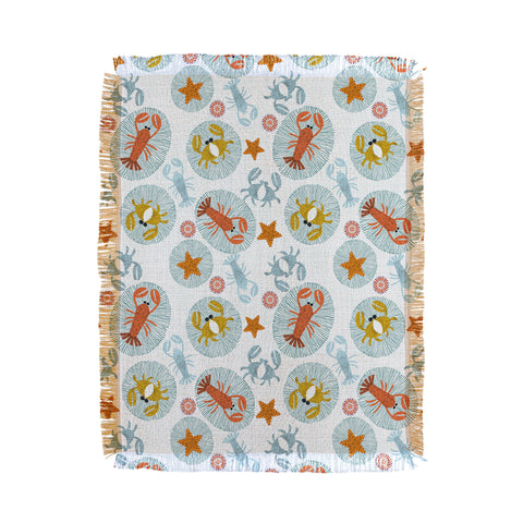 Mirimo Crabs and Lobsters Throw Blanket