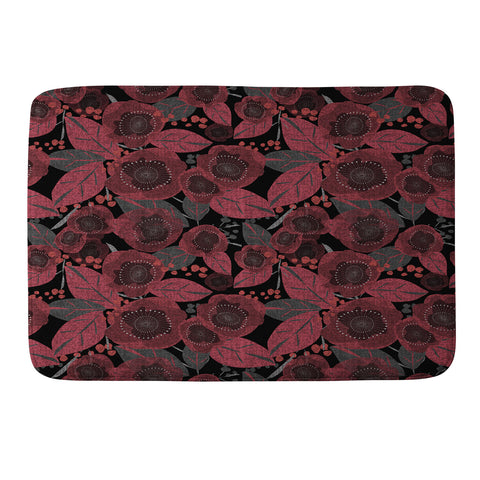 Mirimo Dark Red Romance Memory Foam Bath Mat