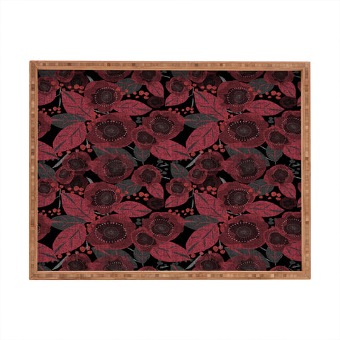Mirimo Dark Red Romance Rectangular Tray