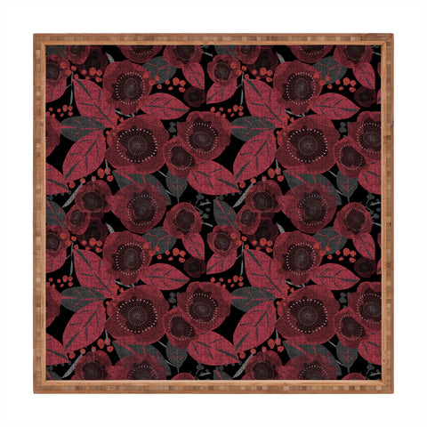 Mirimo Dark Red Romance Square Tray