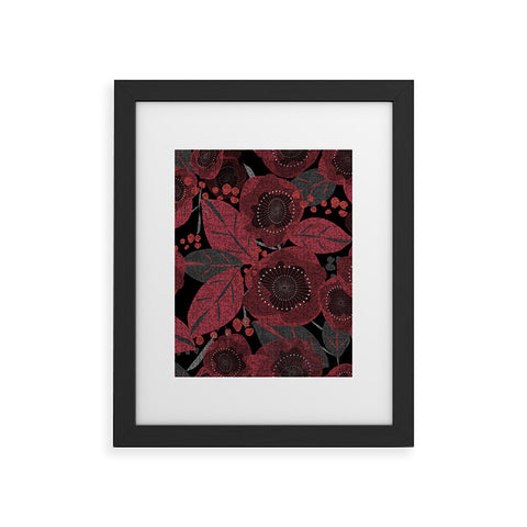 Mirimo Dark Red Romance Framed Art Print