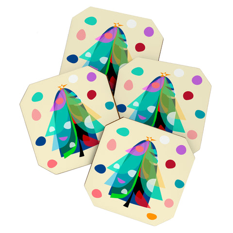 Mirimo Decorated Tree Coaster Set