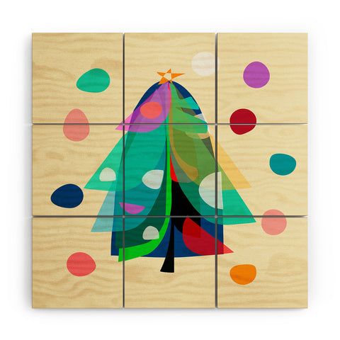 Mirimo Decorated Tree Wood Wall Mural