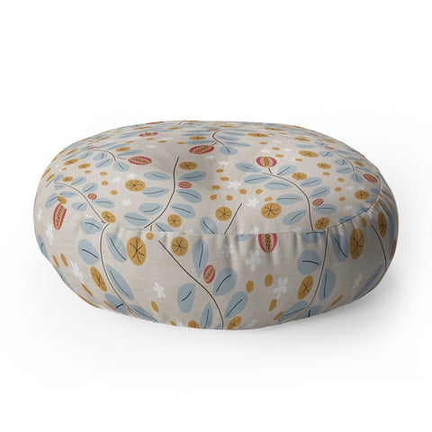 Mirimo Delicata Floral Floor Pillow Round