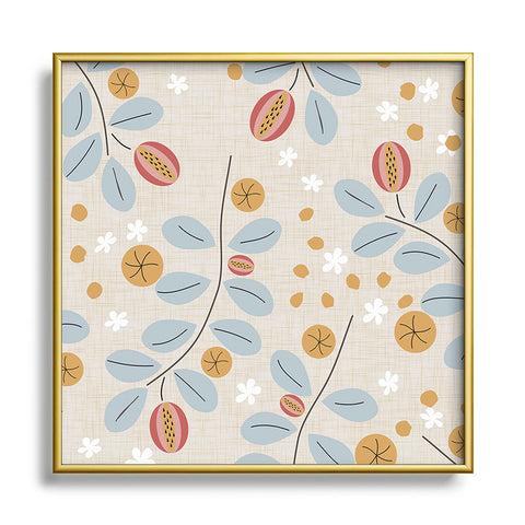 Mirimo Delicata Floral Square Metal Framed Art Print