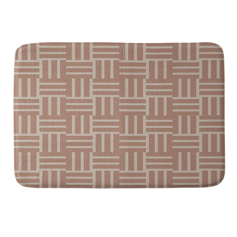 Mirimo Earthy Mocha Tiles Memory Foam Bath Mat