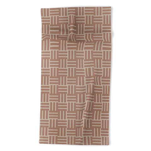 Mirimo Earthy Mocha Tiles Beach Towel