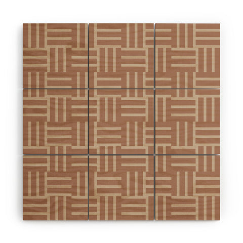 Mirimo Earthy Mocha Tiles Wood Wall Mural