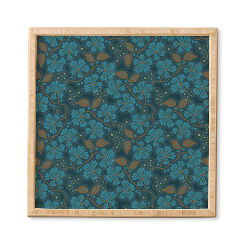 Mirimo Flora Blue Framed Wall Art