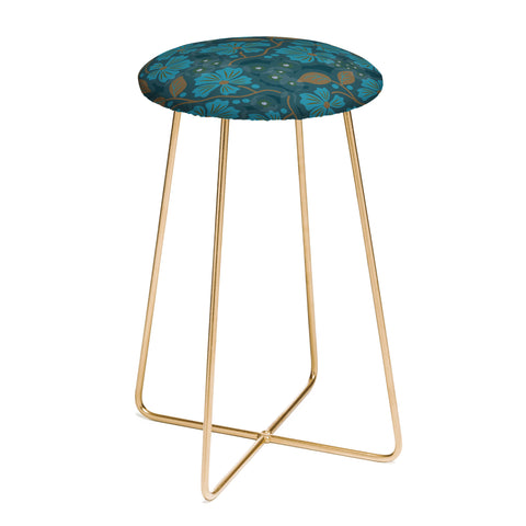 Mirimo Flora Blue Counter Stool