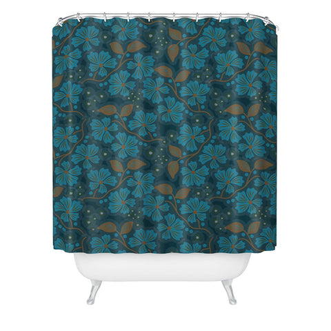 Mirimo Flora Blue Shower Curtain