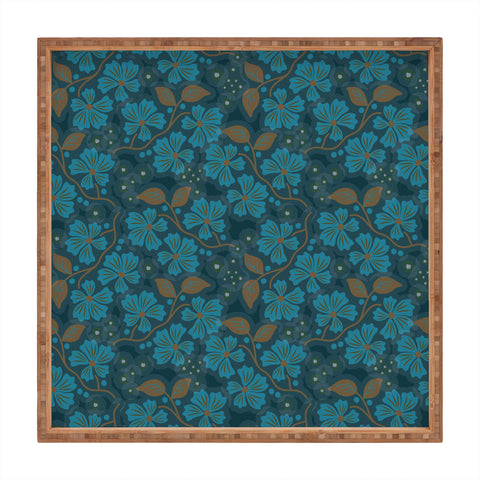 Mirimo Flora Blue Square Tray