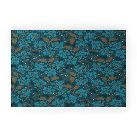 Mirimo Flora Blue Welcome Mat