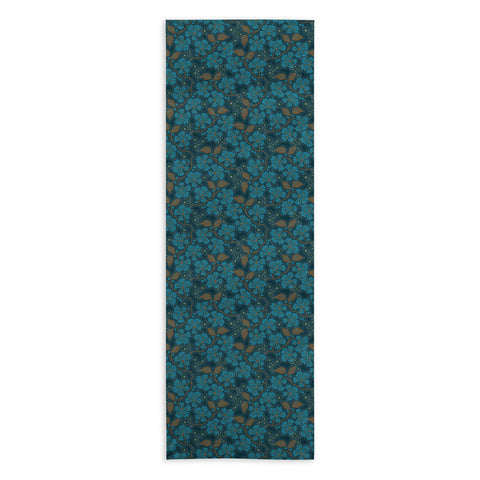 Mirimo Flora Blue Yoga Towel