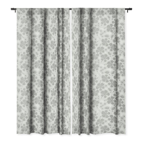 Mirimo Flora Gray Blackout Window Curtain