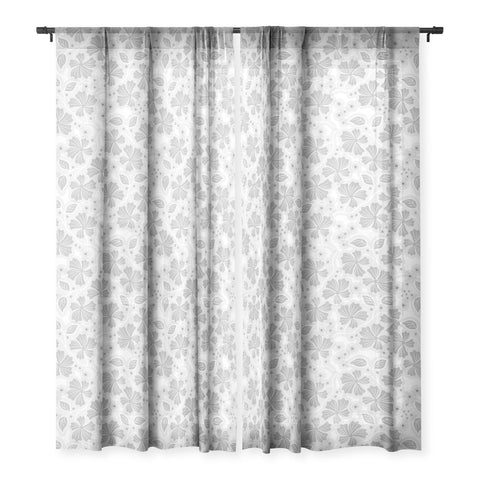 Mirimo Flora Gray Sheer Window Curtain