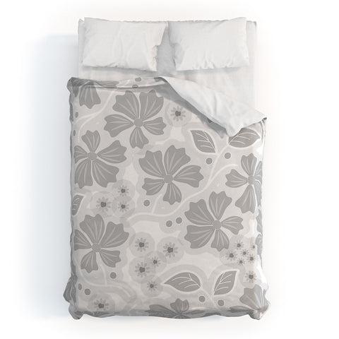 Mirimo Flora Gray Duvet Cover