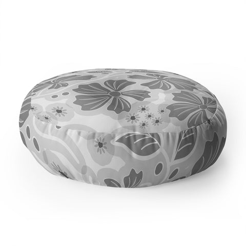 Mirimo Flora Gray Floor Pillow Round