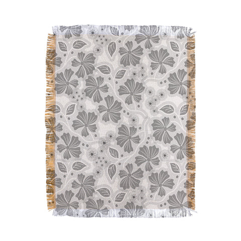 Mirimo Flora Gray Throw Blanket