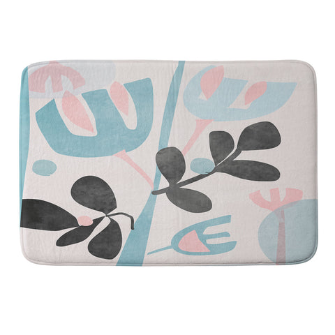 Mirimo Floral Abstract Memory Foam Bath Mat