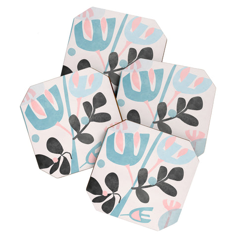 Mirimo Floral Abstract Coaster Set