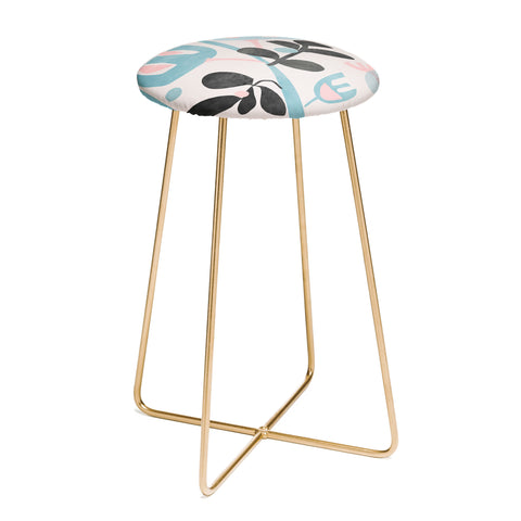 Mirimo Floral Abstract Counter Stool