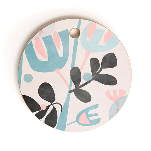 Mirimo Floral Abstract Cutting Board Round