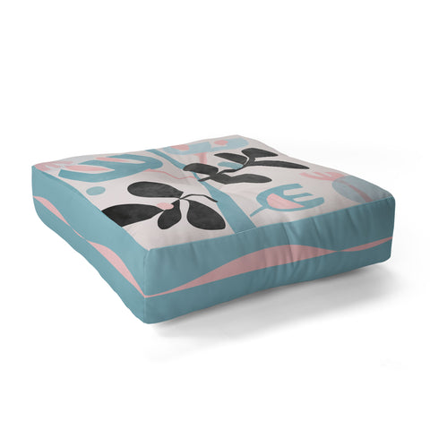Mirimo Floral Abstract Floor Pillow Square