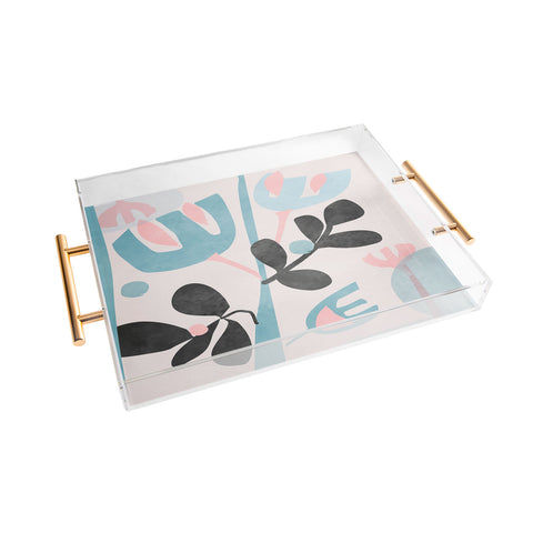 Mirimo Floral Abstract Acrylic Tray