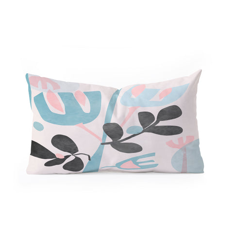 Mirimo Floral Abstract Oblong Throw Pillow