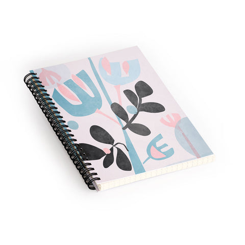 Mirimo Floral Abstract Spiral Notebook