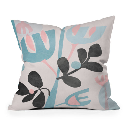 Mirimo Floral Abstract Outdoor Throw Pillow