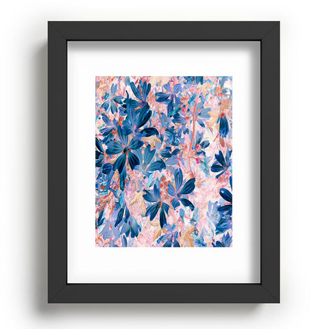 Mirimo Floralia Blue Recessed Framing Rectangle