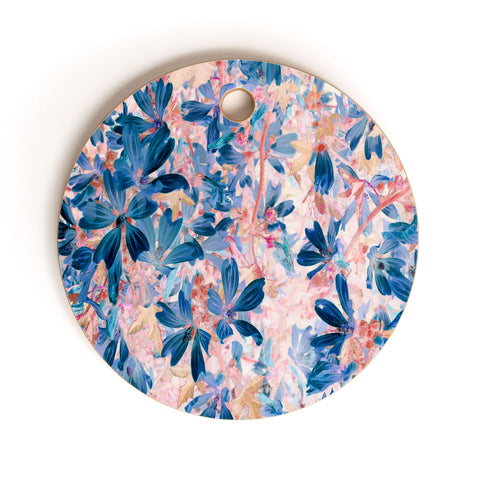 Mirimo Floralia Blue Cutting Board Round