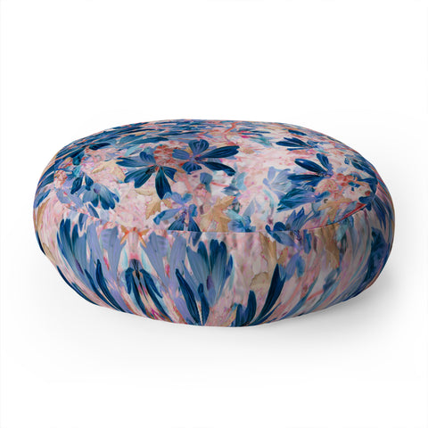 Mirimo Floralia Blue Floor Pillow Round