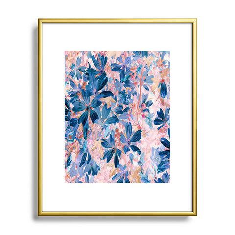 Mirimo Floralia Blue Metal Framed Art Print