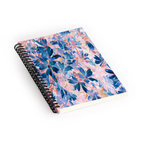 Mirimo Floralia Blue Spiral Notebook