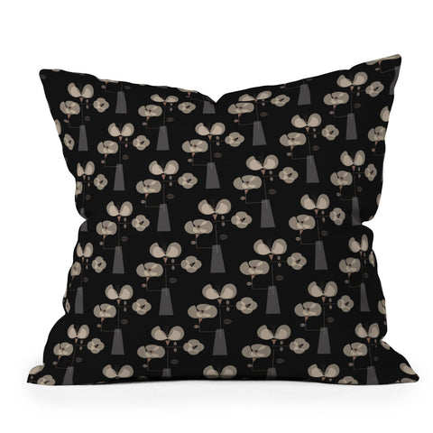Mirimo Florentia Black Outdoor Throw Pillow