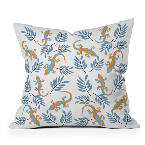 Mirimo Gecko Meeting Outdoor Throw Pillow