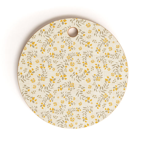 Mirimo Gold Blooms Cutting Board Round